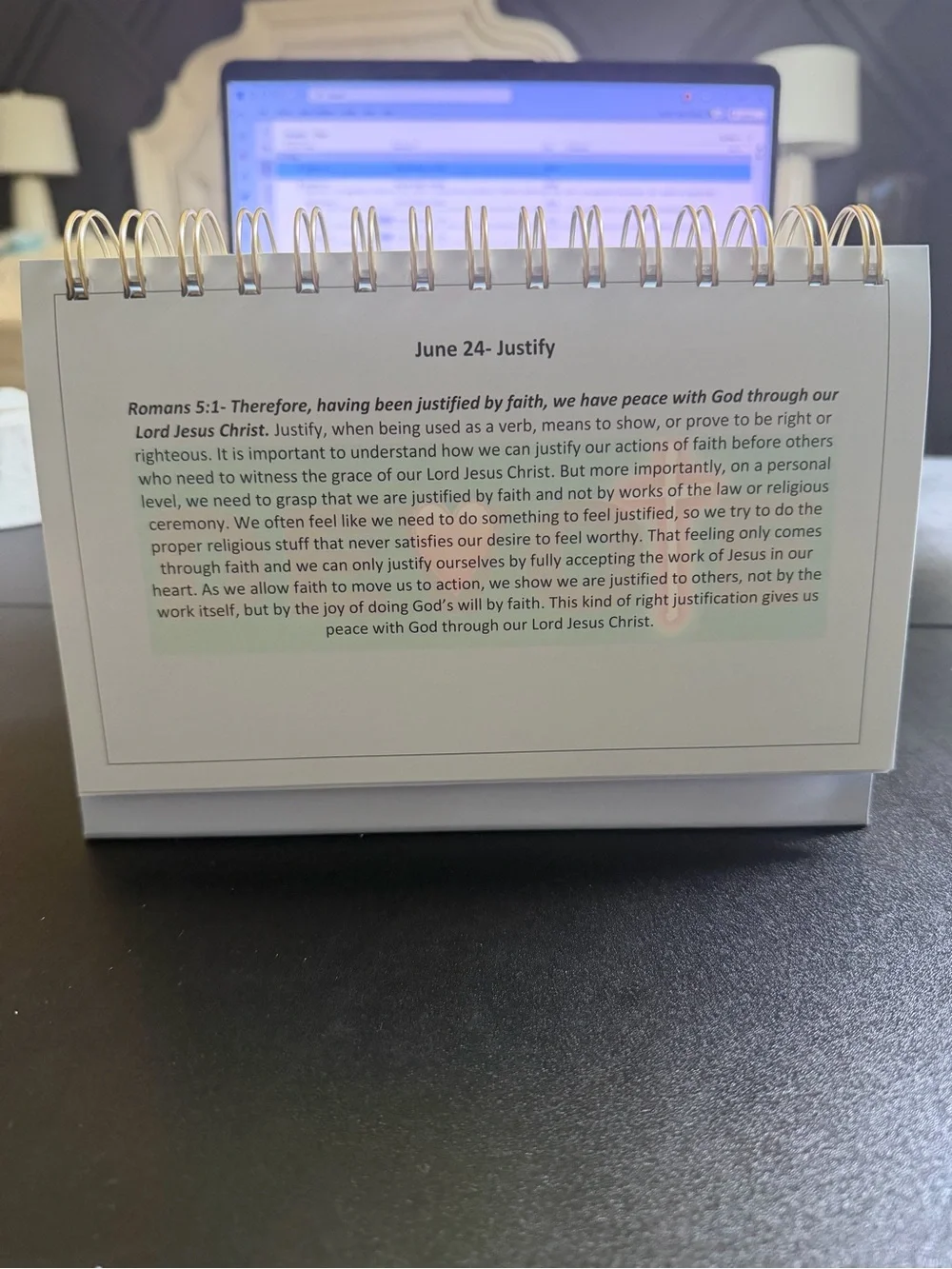 Devote 365-Day Devotional Calendar - Blue with Red Accent